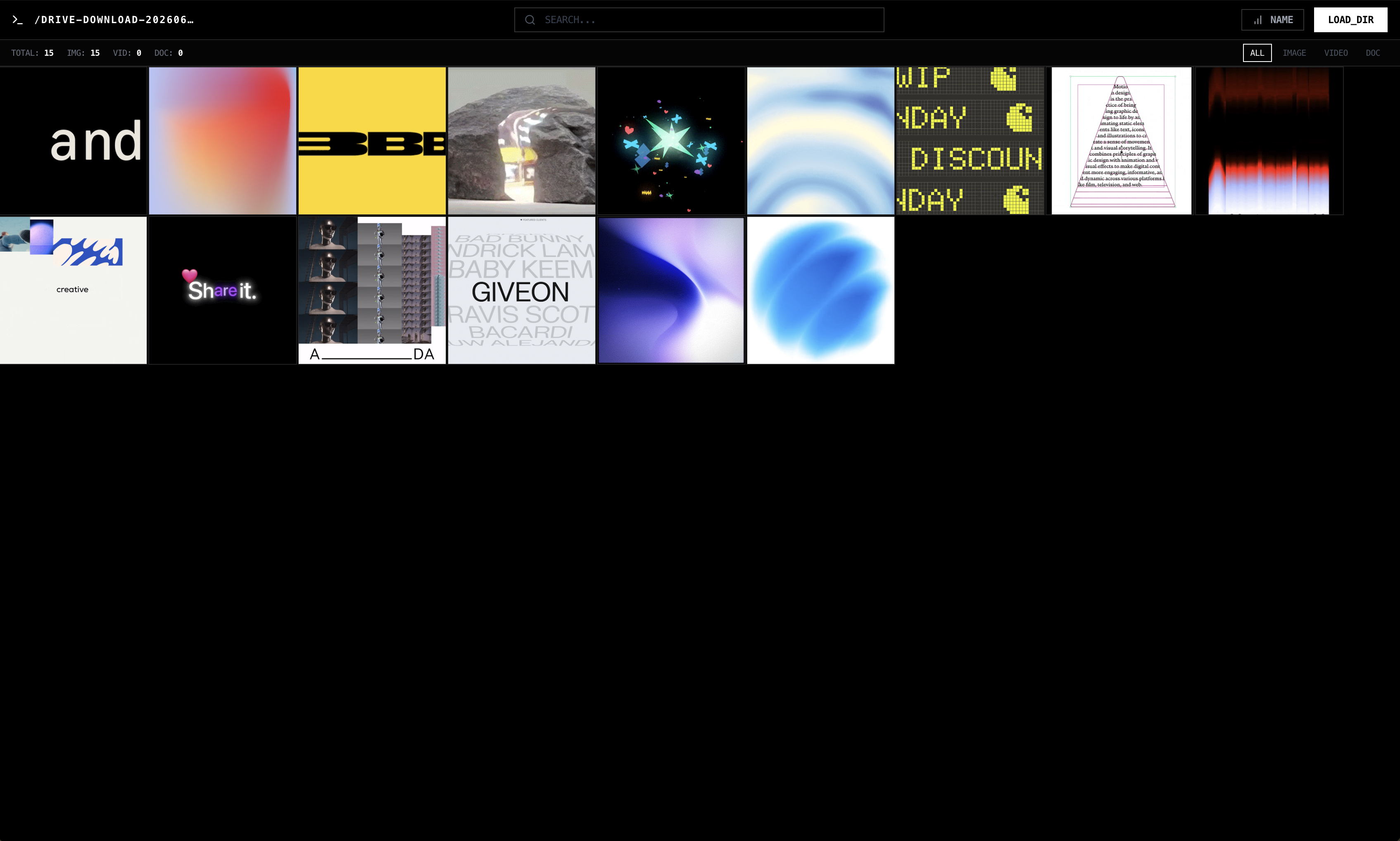Interface de REX_System - Visionneuse de médias autonome
